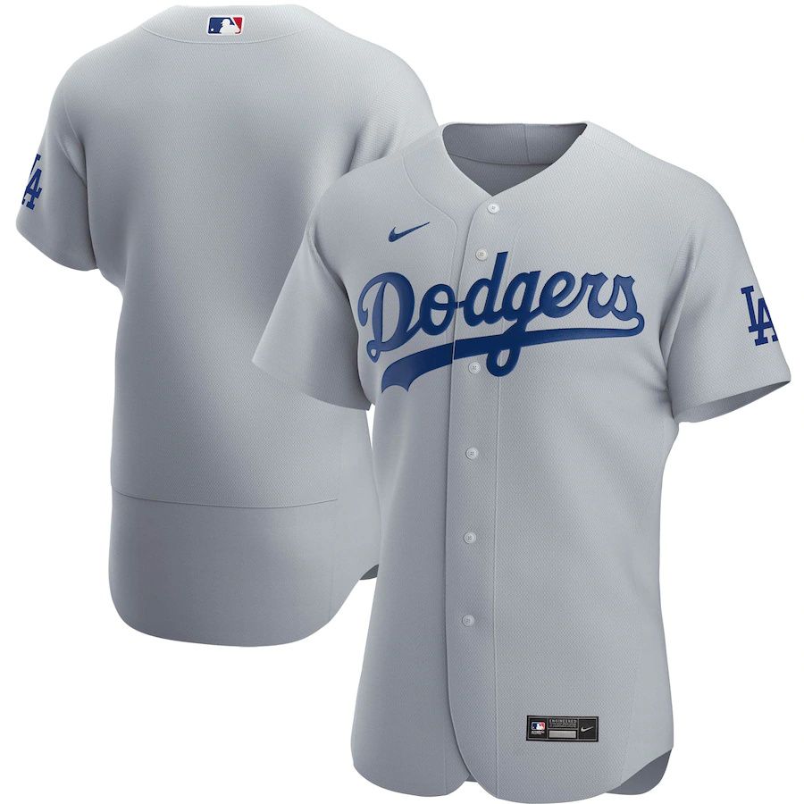 Mens Los Angeles Dodgers Nike Gray Alternate Authentic Team MLB Jerseys->los angeles dodgers->MLB Jersey